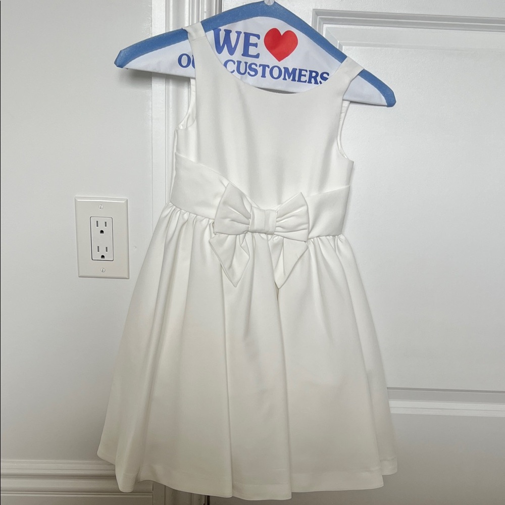 JANIE AND JACK FLOWER GIRL WEDDING DRESS FORMAL BLACK TIE BUILT IN TULLE LINING